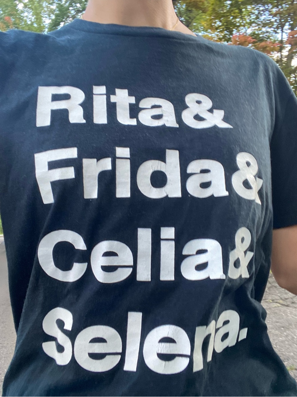 Latin legends Black Graphic Tee with White Text